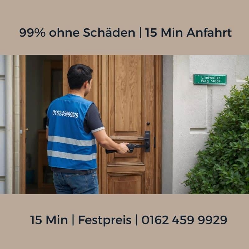 Türöffnung Schlüsseldienst Holweide ohne Schäden 99% | Lindweiler Weg Köln 51067